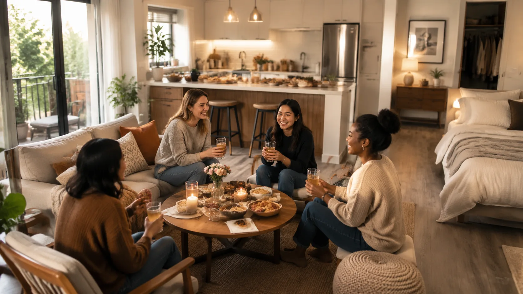 How to Host in a Small Apartment Without Stress practical example
