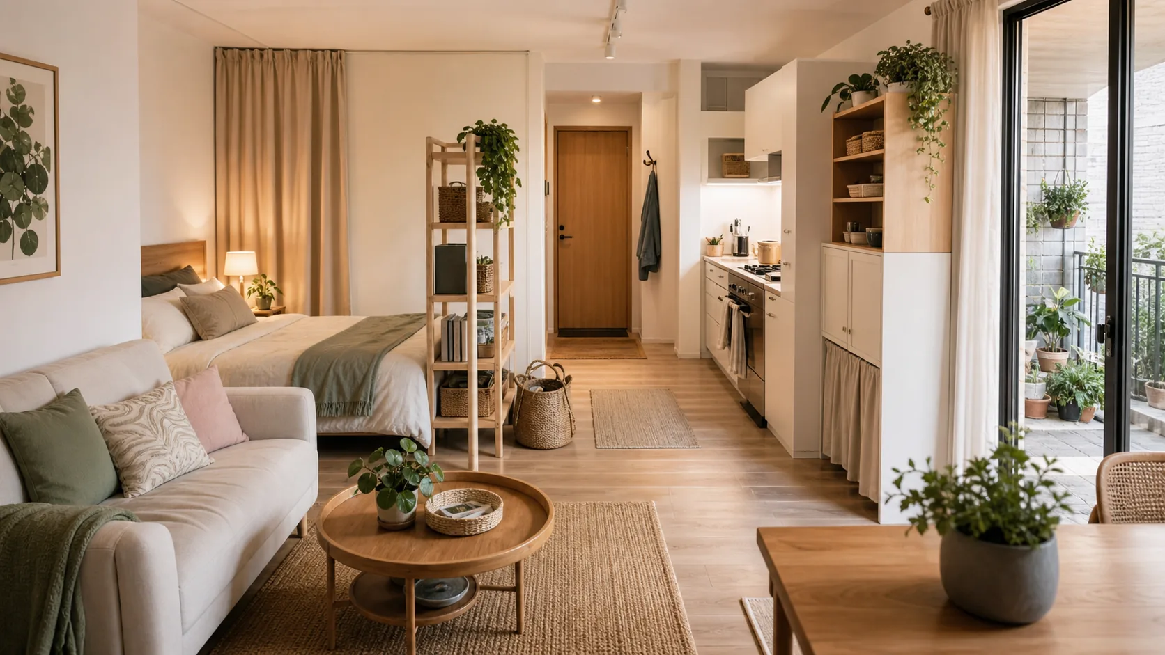 How to Zone a One-Room Apartment practical example