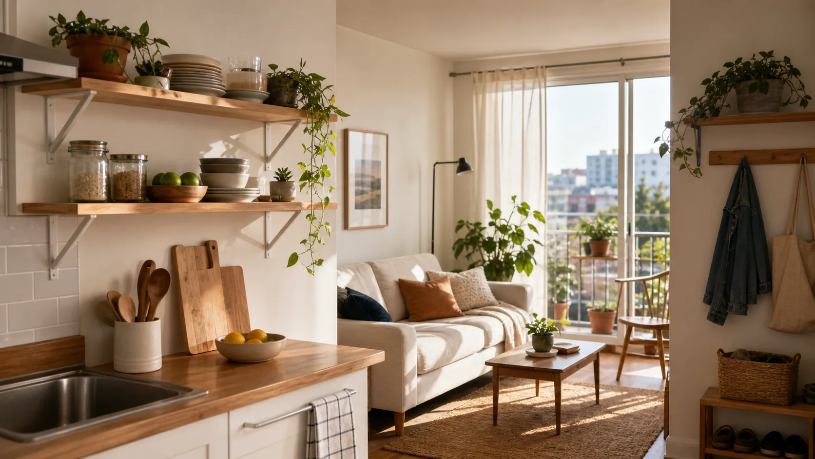 A Renter-Friendly Shelf Project for a Small Kitchen